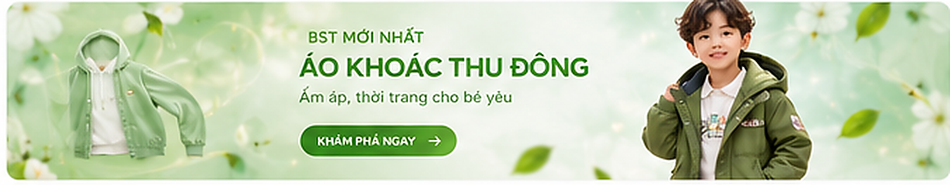 Bộ sưu tập áo khoác thu đông trẻ em