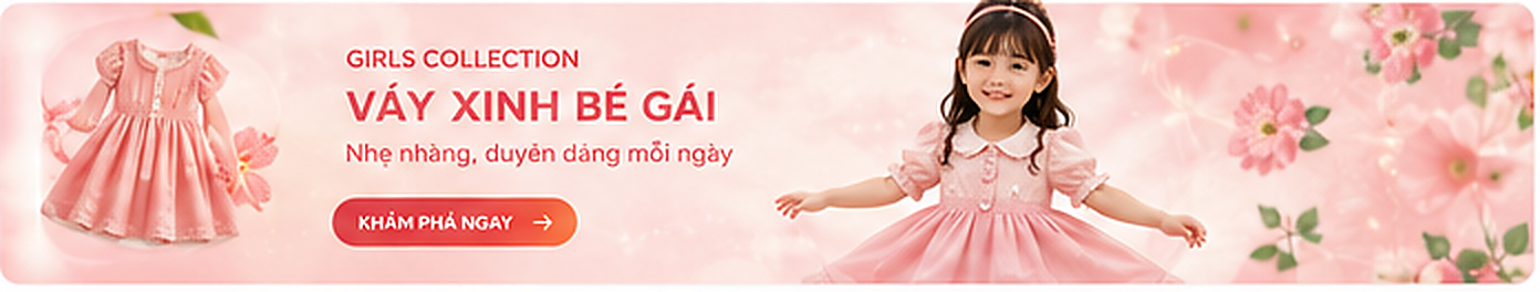 Bộ sưu tập váy xinh bé gái